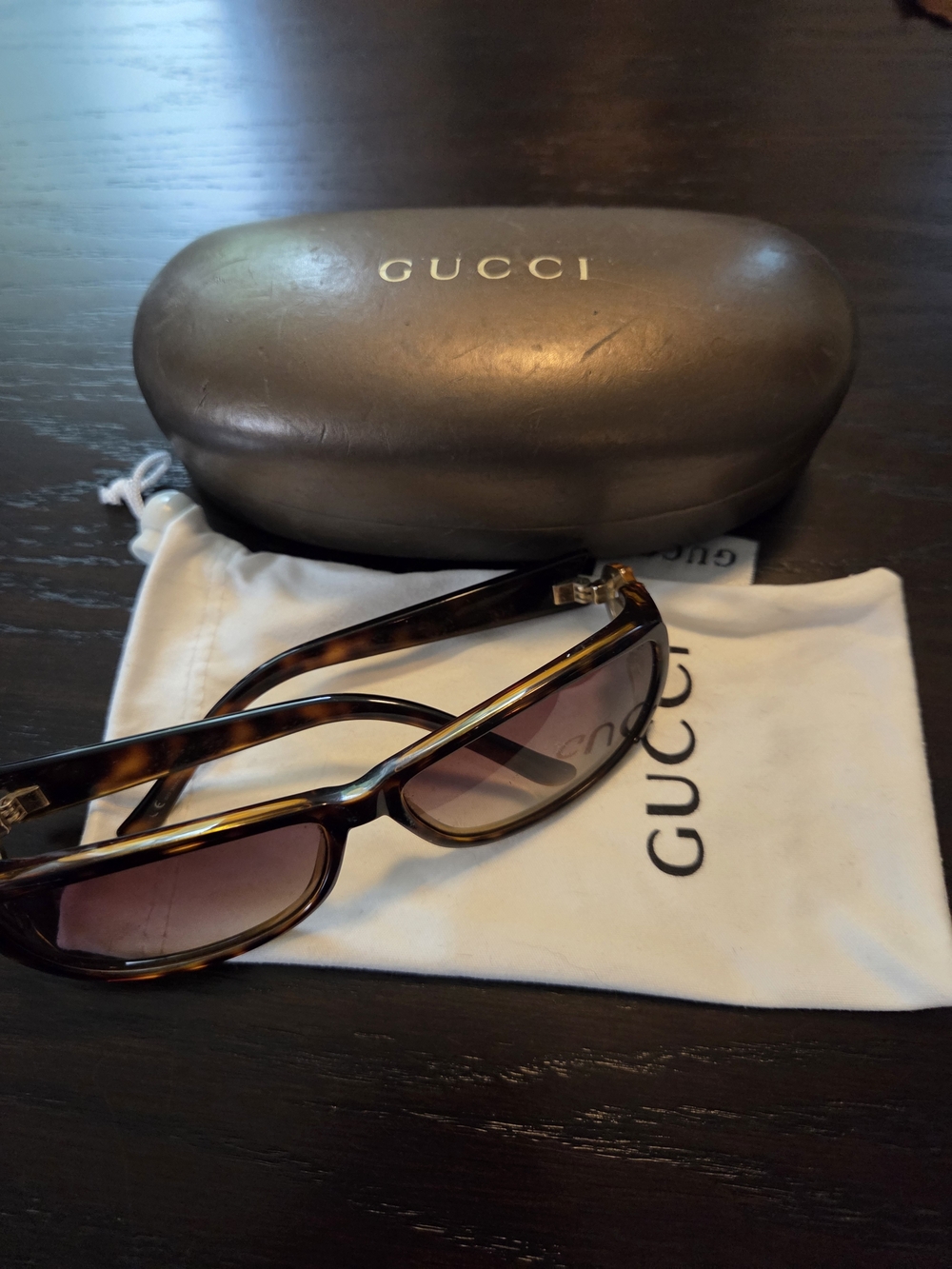 Gucci Women's Tortoiseshell Sunglasses with Brown Gradient Lenses